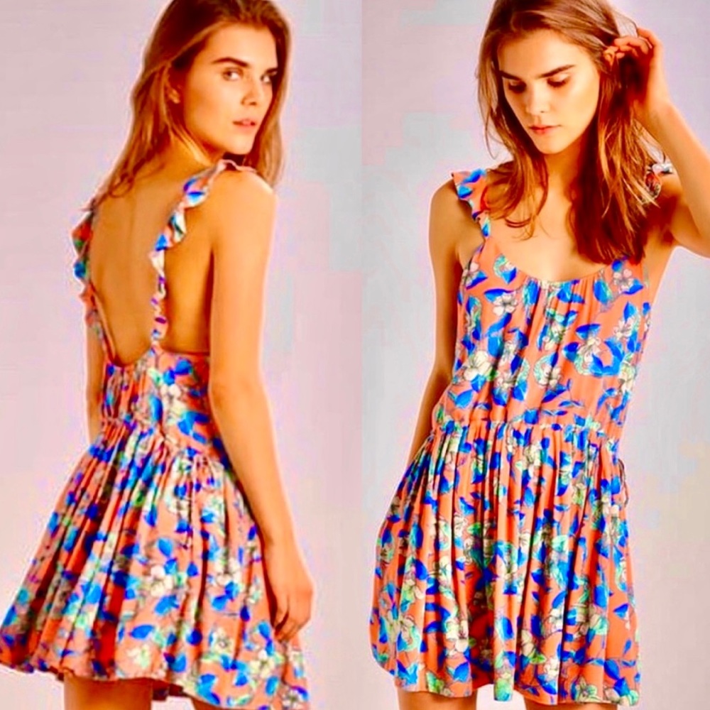 NWT Free People Dear You Floral Mini Dress - Picture 1 of 11